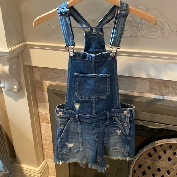 Hollister boyfriend short overall vintage stretch size extra small XS - Picture 1 of 7